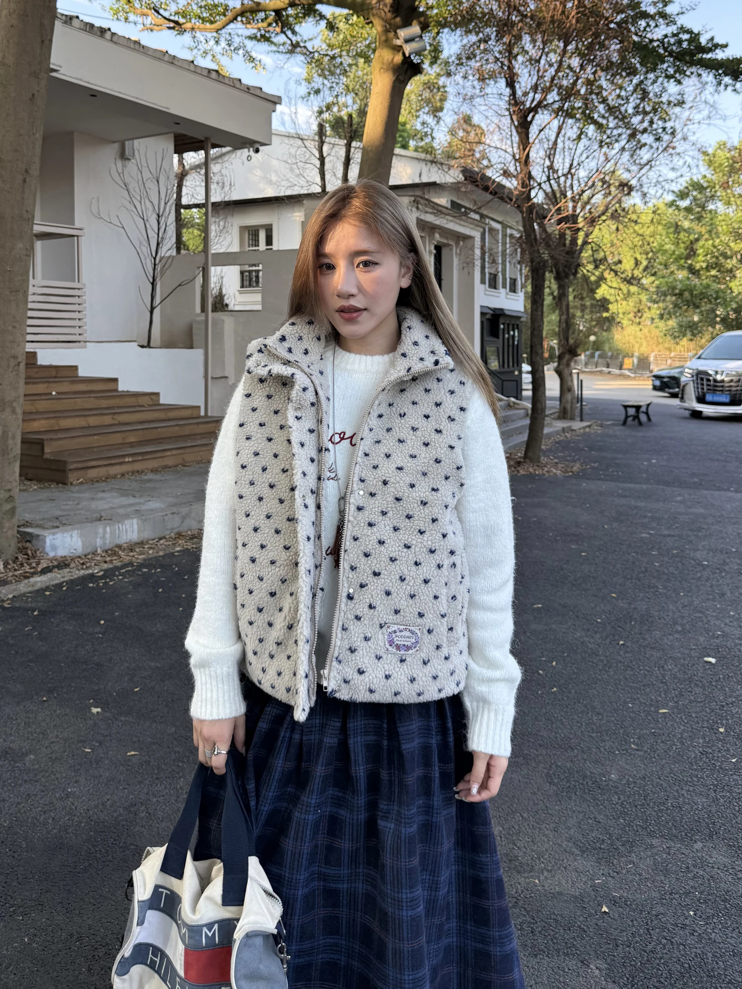 

Chuan Chuan Ya Heart Plu Хлопковый жилет на молнии Svel Американский открытый кардиган Верхняя одежда Топ для женщин Уличная одежда