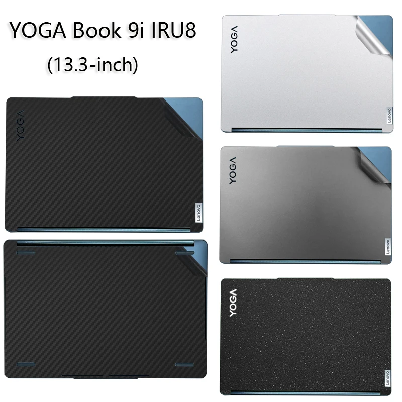 Sticker Skin Cover for Lenovo YOGA Book 9i IRU8 13.3-inch Laptop Carbon fiber Vinyl Protection