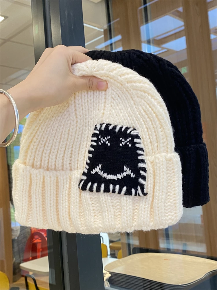 chapeu-de-malha-quente-feminino-outono-inverno-novo-sle-casual-thiened-protecao-de-orelha-sorriso-rosto-ket-malha-bone-versatil-sobrecarga