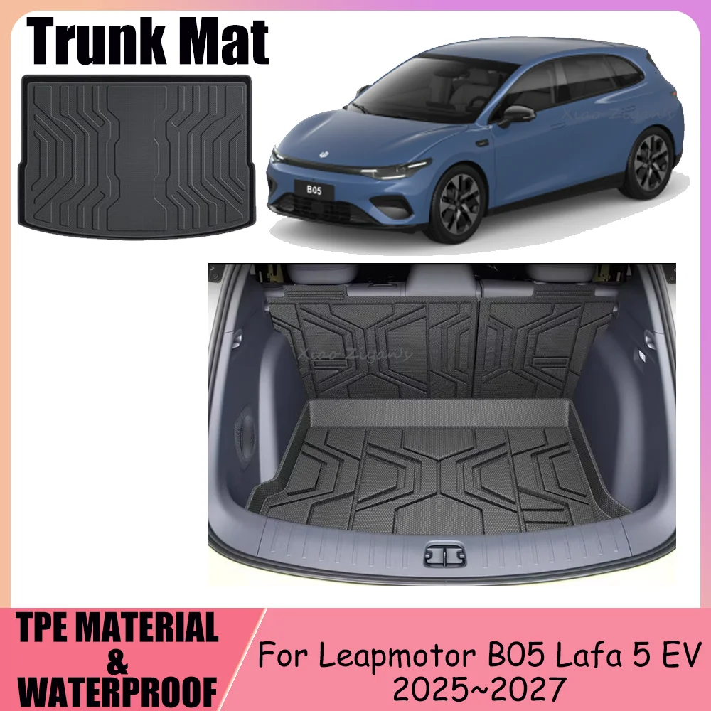 Image of Für Leapmotor B05 Lafa 5 EV 2025~2027 2026 Auto TPE Wasserdichte Kofferraummatte Kofferraumabdeckung Rückenlehnenpolster Innenraumschutz Zubehör