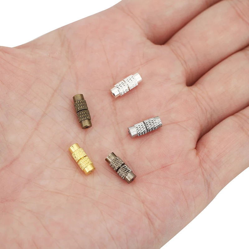 20 pz 4*11mm Rame A Spirale Vite Catenacci Collana Ganci Colore Argento End Connettori di Fissaggio Per Gioielli Fai Da Te Accessori Che Fanno