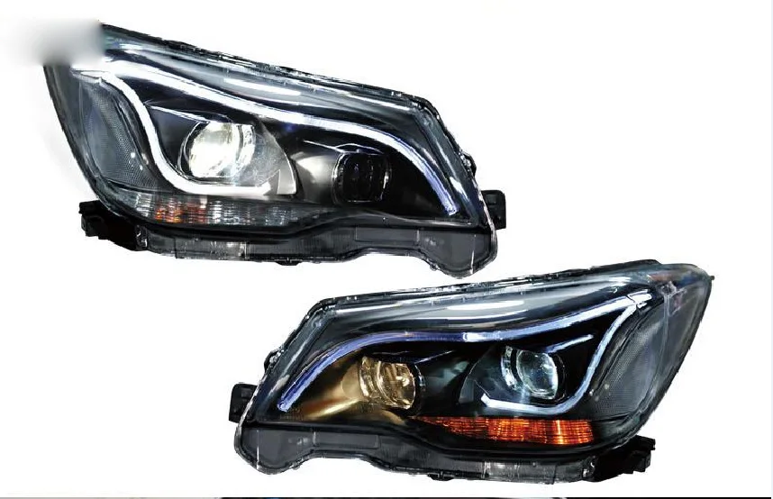 

2pcs car Head light For Forester Headlights 2013~2017year Forester headlight Bi-Xenon Beam Fog lights angel eyes Auto