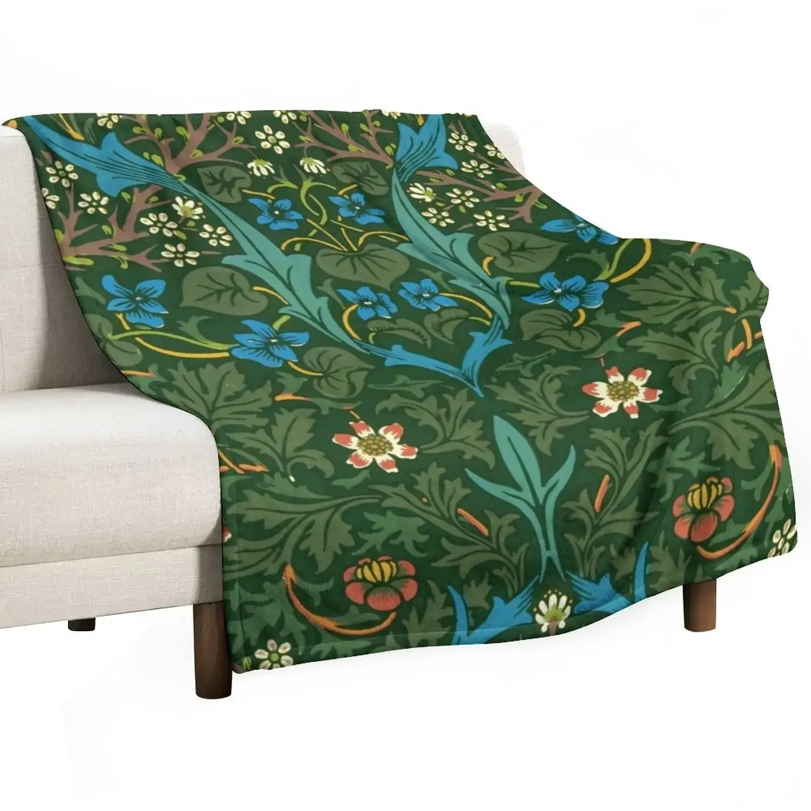 William Morris Blackthorn 1. Throw Blanket Decorative Sofa Sofas Blankets