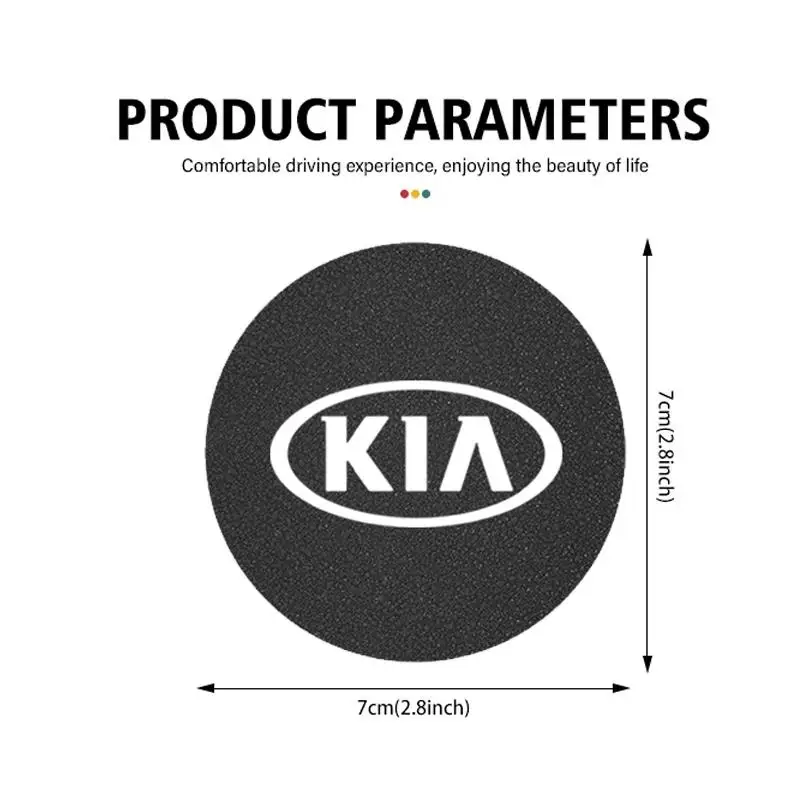 كيا سيارة كوستر كأس الماء حامل الجلد المدبوغ المضادة للانزلاق وسادة حصيرة لكيا EV6 ستينغر ريو سورينتو بيكانتو Ceed Borrego Syros K4 K5 K8 K9