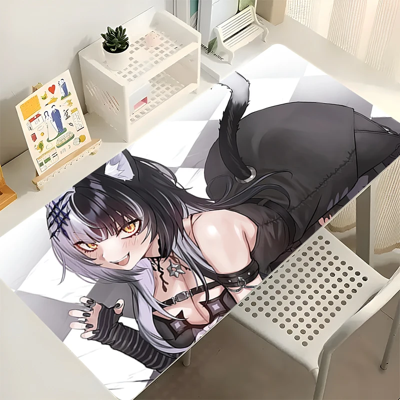 Mouse Pad PC Kawaii Desk Mat Gamer Office Laptop Hololive Shiori Novella Keyboard Table Pad Computer Gaming Accessories Mousepad