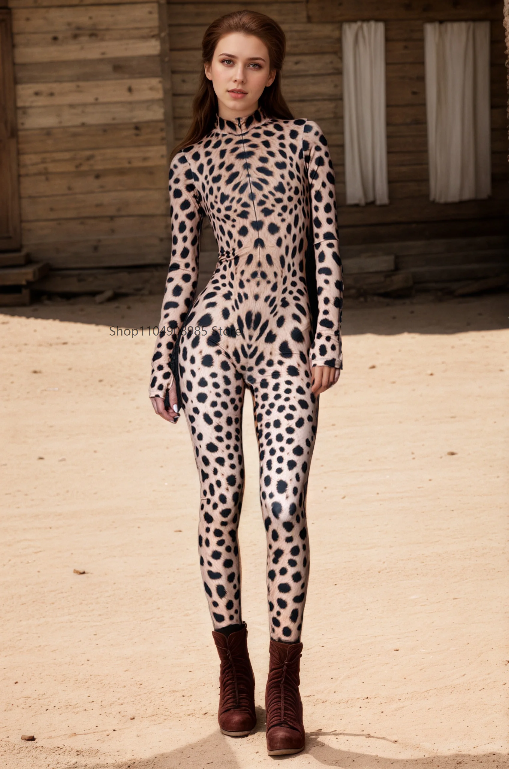 

Leopard Print Full Body Jumpsuit Halloween Cosplay Punk Carnival Zentai Suit Festival Party Rav Unique Bodysuit 2025