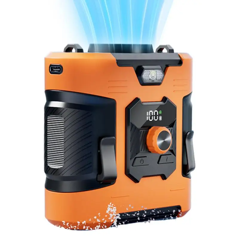 

Waist Fan 100-Speed Adjustable Personal Fan Personal Air Conditioner Travel Flashlight Cooling Gadgets For Work Construction