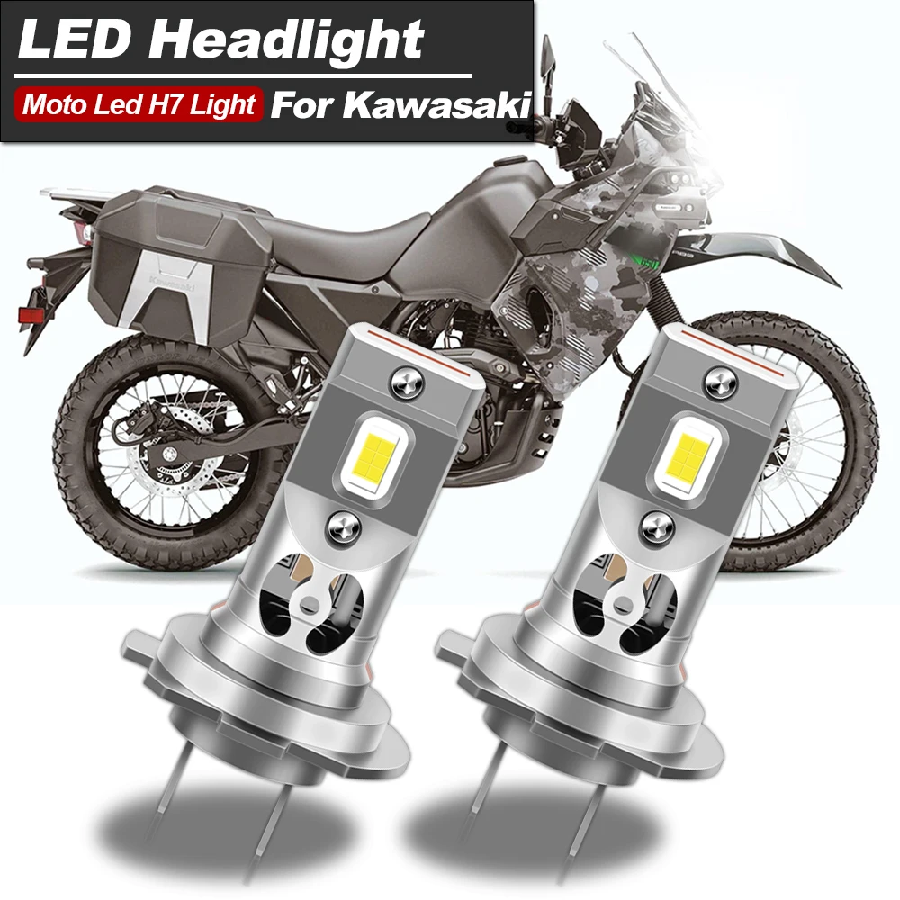 Motorcycle 60W White 12000lm H7 LED Headlight Bulbs 6500k CANbus For Kawasaki VERSYS 650 KLE650 2007 - 2021