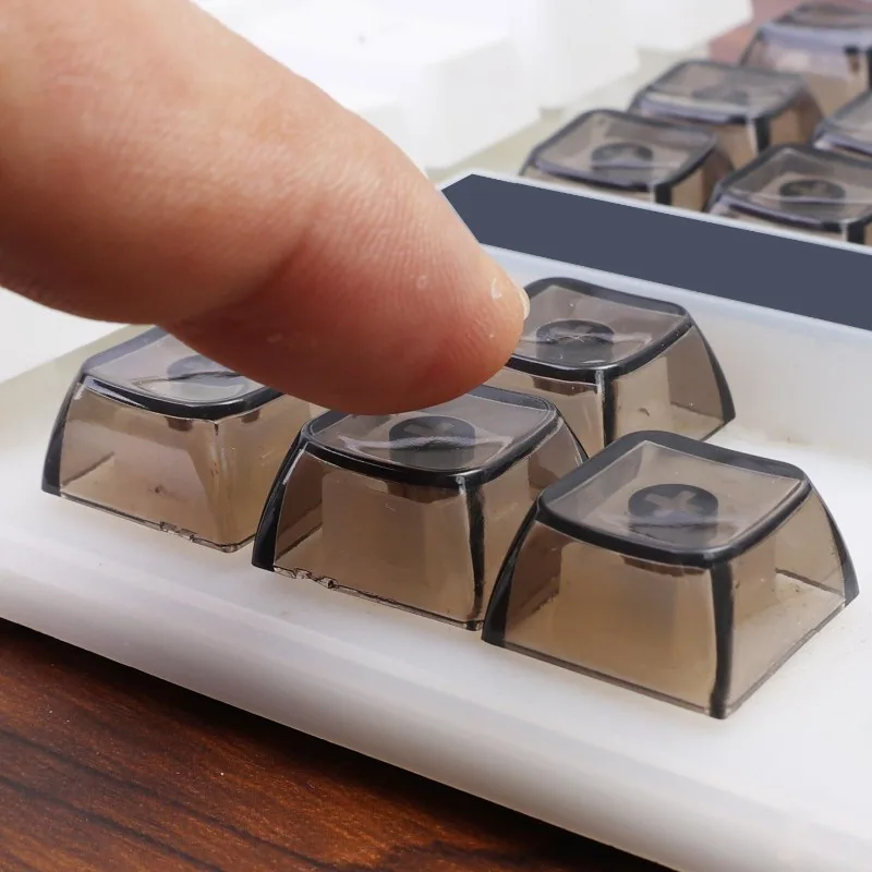 Blank Transparent Keycaps Profile Crystal Translucent Mechanical Keyboard Keycap Key Cap Universal Cross Axis ESC WASD Keycaps