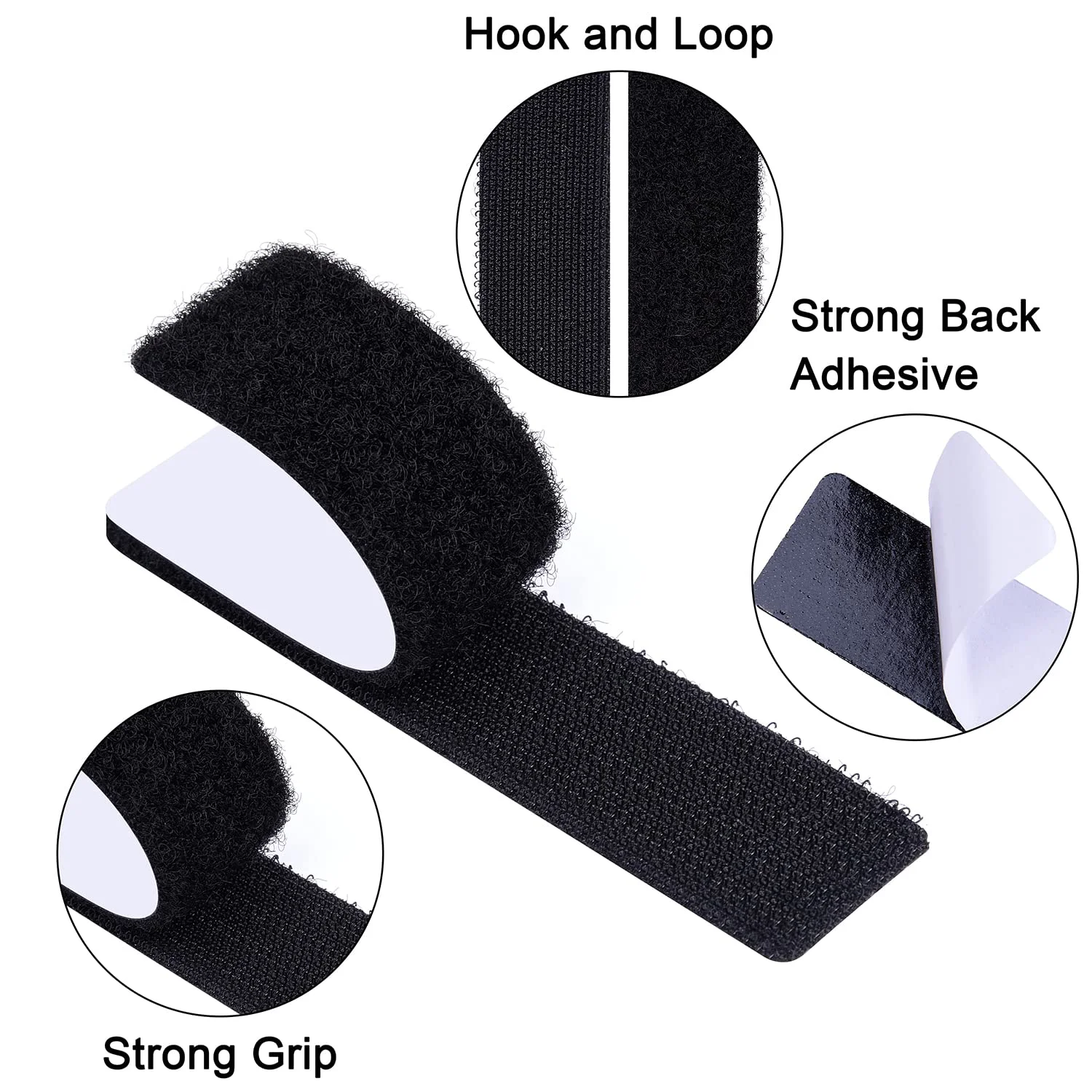10pairs Strong Adhesive Hooks And Loop Strips,Double-sided Reusable Adhesive,Easy to Install,Damage-Free Installation for Home