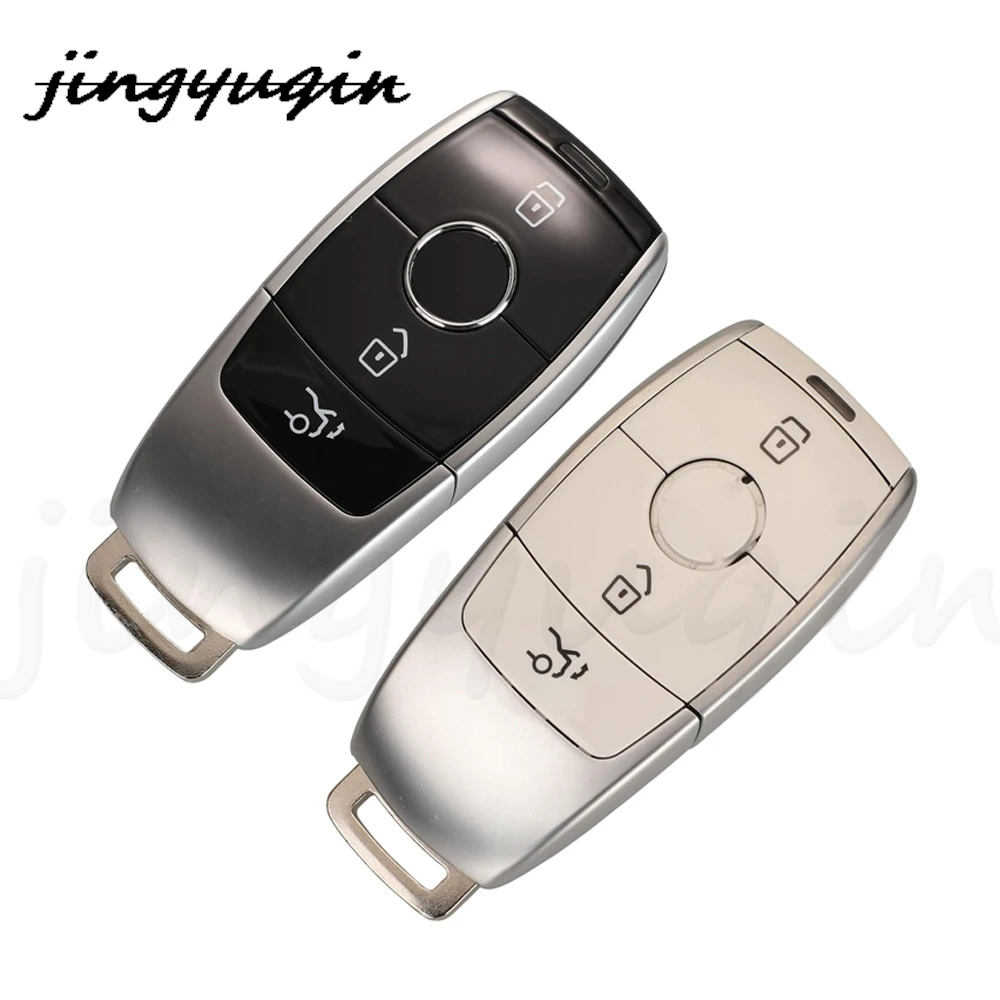 

jingyuqin 3 Buttons Replacement Remote Car Key Shell Case Fob For Mercedes Benz 2017 E Class E43 E300 E400 W213 2018 S Class