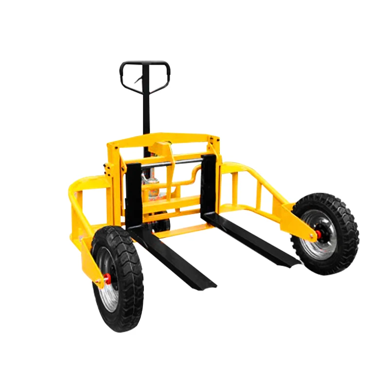

for- New Off-Road Manual Hydraulic Truck with Inflatable Wheels Wide-Leg Pallet Truck for Construction Sites and Outdoor Use%