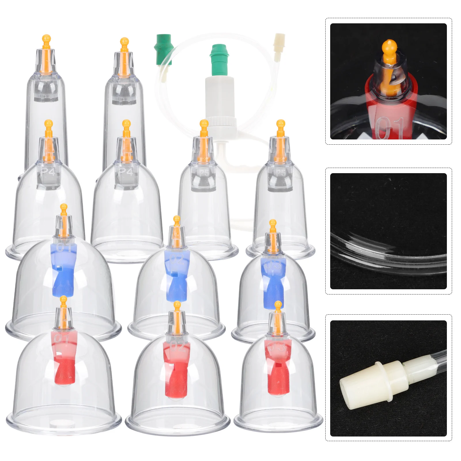 

1 set 1 Set Thickened Vacuum Cupping Kit Relaxation Blood Circulation Massage Tool Cupping Therapy Body Care Device