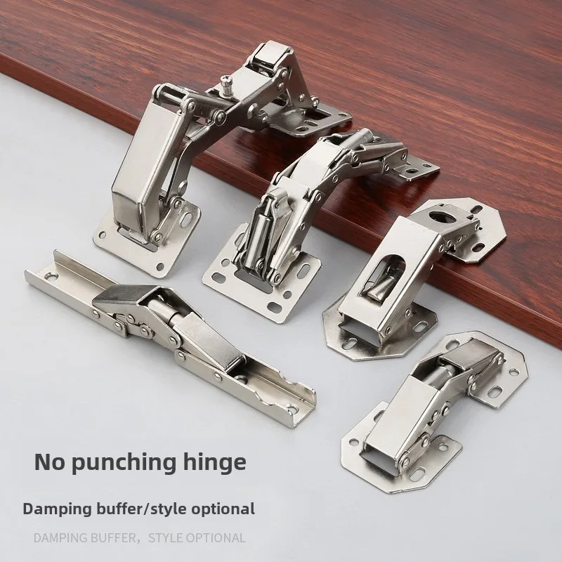 Maosu Normal Cabinet Hinge 90/150/170 Degree No-drilling Hole Cupboard Door Hydraulic Hinges Soft Close With Screws Furniture Ha
