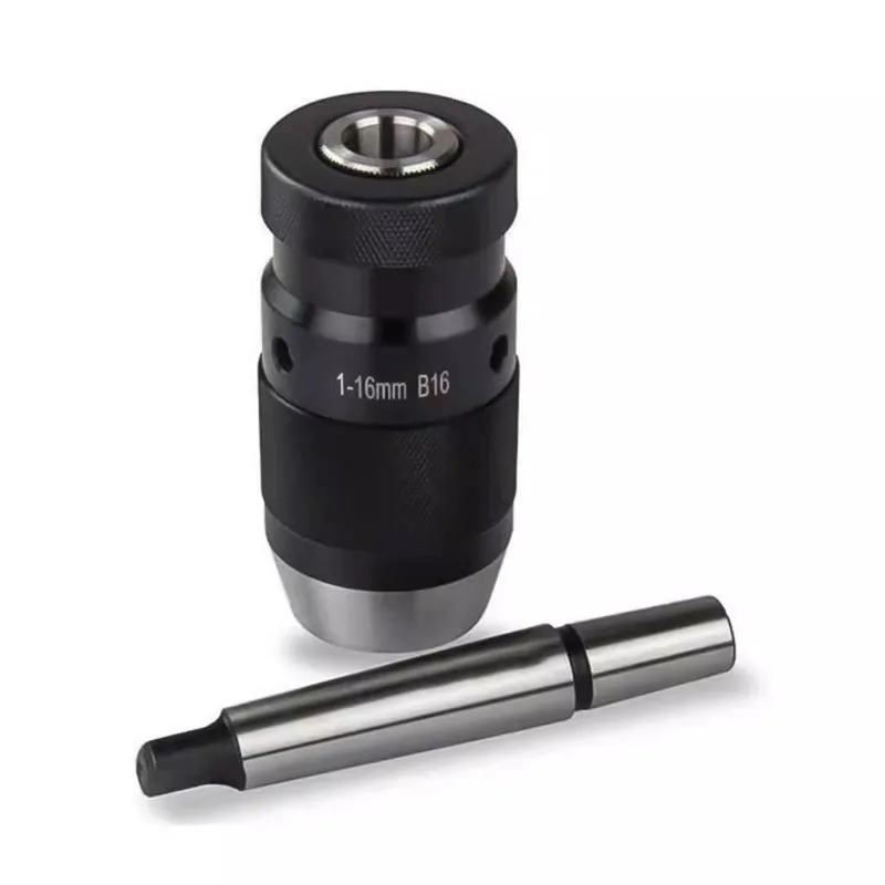 MT2-B16 1-16MM MK2 mandrel live core drill chuck durable taper steel self-tightening keyless accessory lathe tool