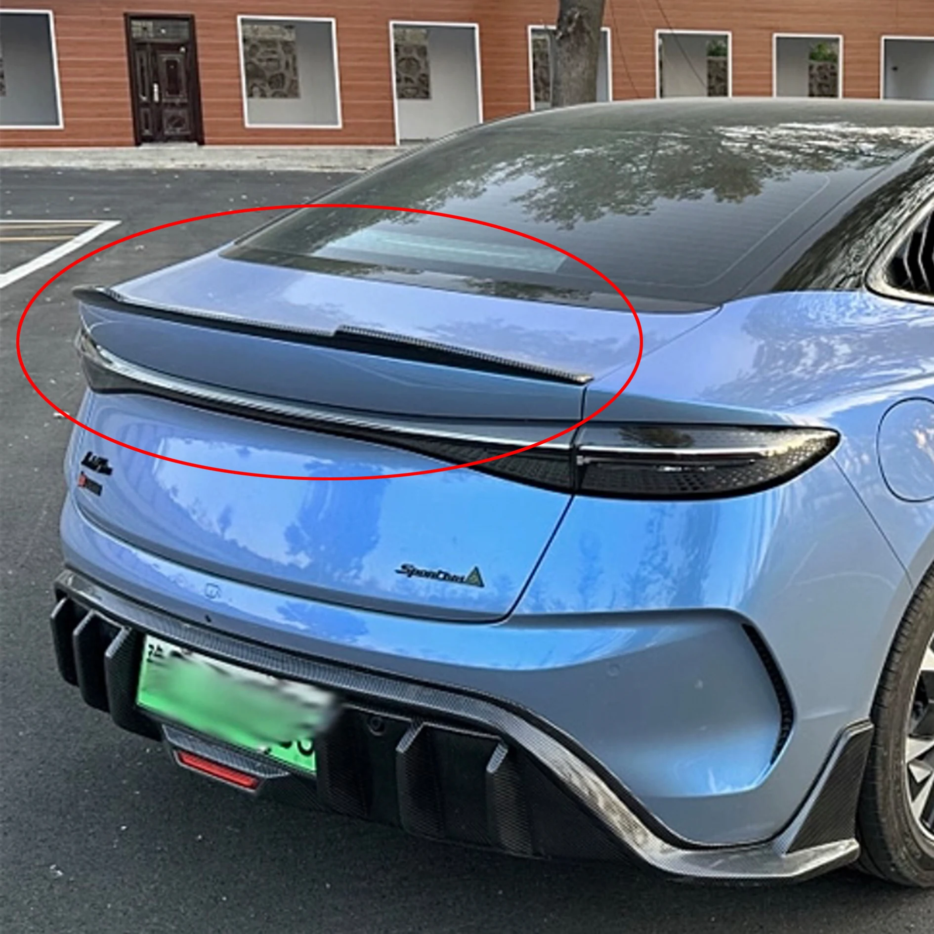 

Для BYD Seal EV M4 стильная Задняя Крышка багажника, спойлер для задней двери, блеск черный углеродный автомобильный внешний регулируемый аксессуар 23 24