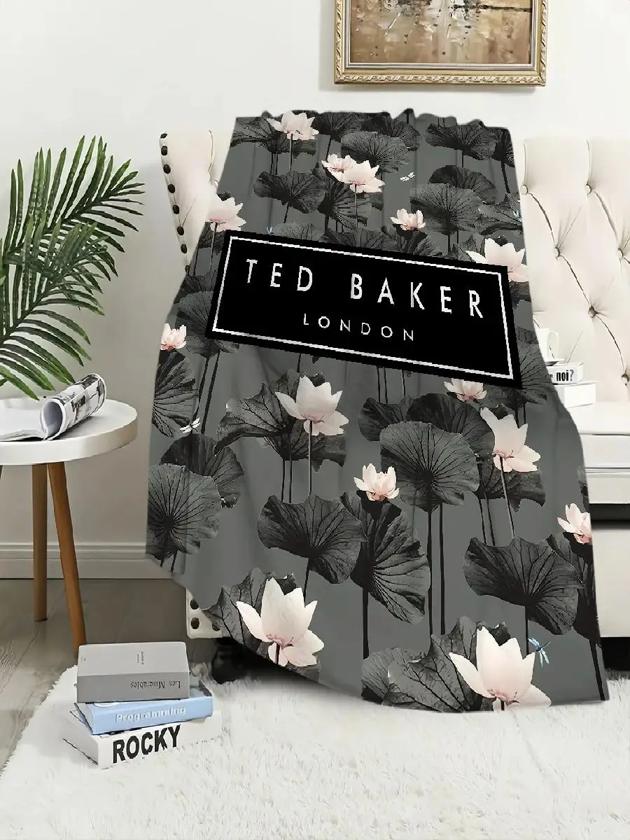 Ted Baker Logo Design Throw Blanket Plush Sofa Rug for Living Room Bedroom Office Travel Gifts view 2