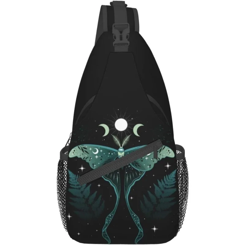 

Celestial Moth Chest Bag Crossbody Bag Stylish and Durable Casual Multifunctional Chest Bag for Leisure Trips Outdoor Activities