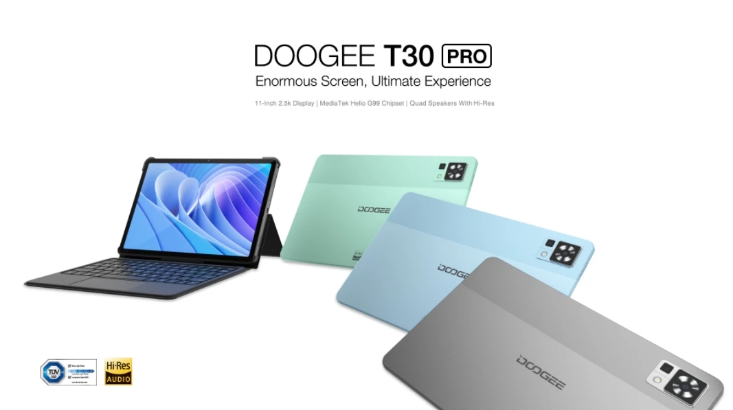 DOOGEE T30 PRO, Helio G99 120Hz 11-inch, [4G global frequency band] 11 inch 2.5K screen 8GB+256GB 8580mAh 4G calling tablet