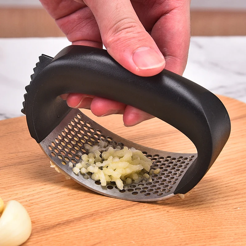 Stainless Steel Garlic Press Squeezer Manual Garlic Ginger Rocker Crusher Garlic Cutting Mince Tools Kitchen Tenderizer Gadgets