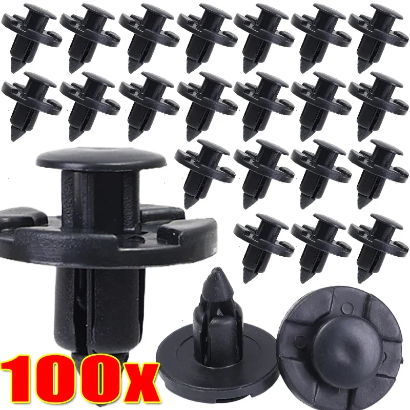 Car Black Plastic Corrosion-resistant Expansion 8mm  Mudguard Rivet Buckle Universal Automotive Interior Push-Type Retainer