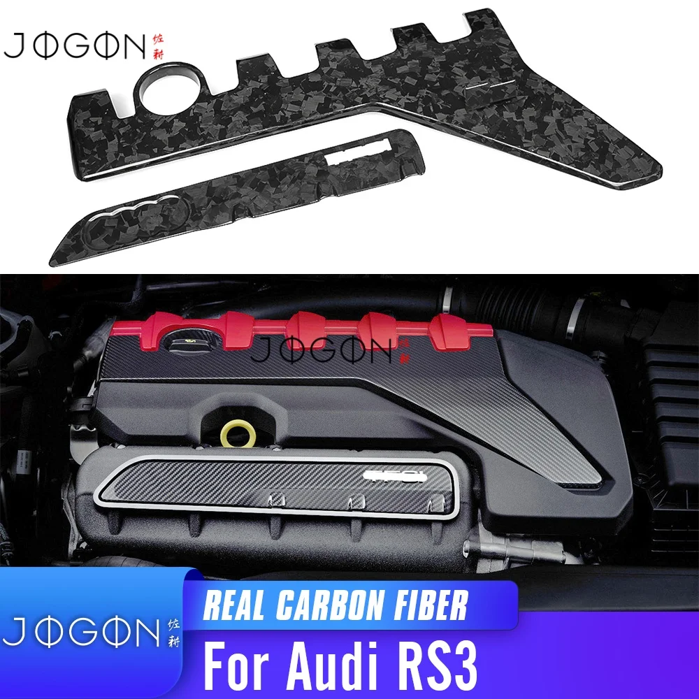 

Real Carbon Fiber Engine Bay Cover For Audi RS3 8V TTRS TT RS 8S MK3 RSQ3 2019-24 Engine Protective Cover Exterior Acccessories