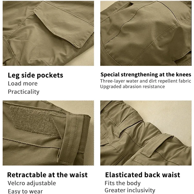 Pantalones cargo impermeables Airsoft y senderismo para hombre - imagen 4