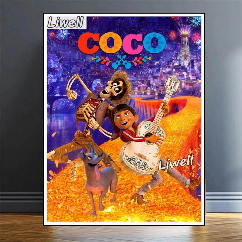 Disney Coco Movie Diamond Painting Art Day Of The Dead Miguel Rivera Dream Cross Stitch Mosaic Kits Handwork Home Decor