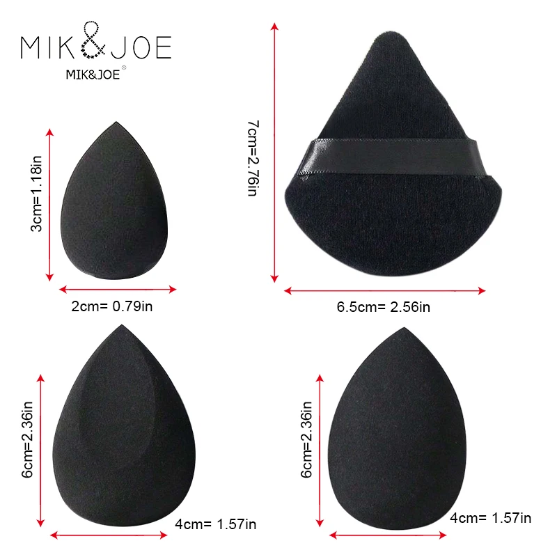 6-teiliges Make-up-Schwamm-Set, weiche Foundation, Schönheitsmixer, trockener und nasser Verwendung, Puff für Gesichtspuder, tragbare kosmetische Werkzeuge