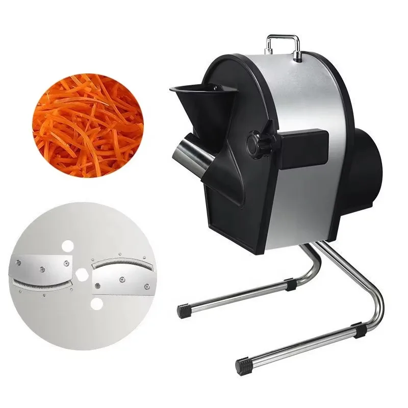 Multifunctional Tabletop Electric Vegetable Slicer Shredder, Potato Carrot Pepper Slicing Shredding Machine for Kitchen Use