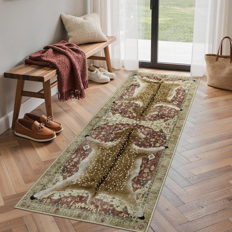 Corridor Carpet Hallway Rug Non-slip Machine Washable Floor Mat Animal Zebra Carpets Long Kitchen Rugs Home Decoration Mats