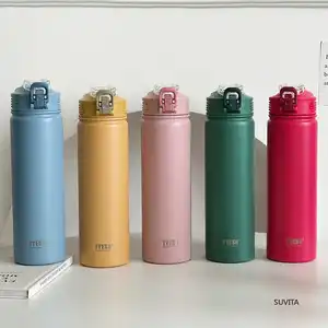 Tyeso 600ml/750 ml de botella de agua de Thermos con tazas de deportes termales de acero inoxidable de acero inoxidable mantiene fría y calor 10 Bottle de termo de agua de ventas - №10