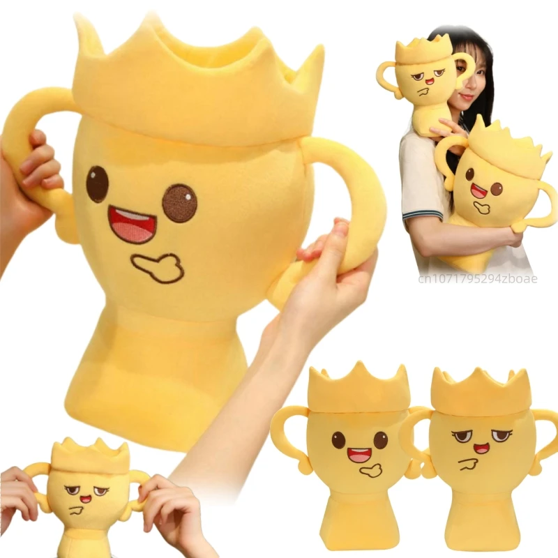 

15-35cm Cartoon Cute Trophy Plush Doll Pillow Smile Victory Championship Trophy Plush Toy Home Decoration Gift For Children