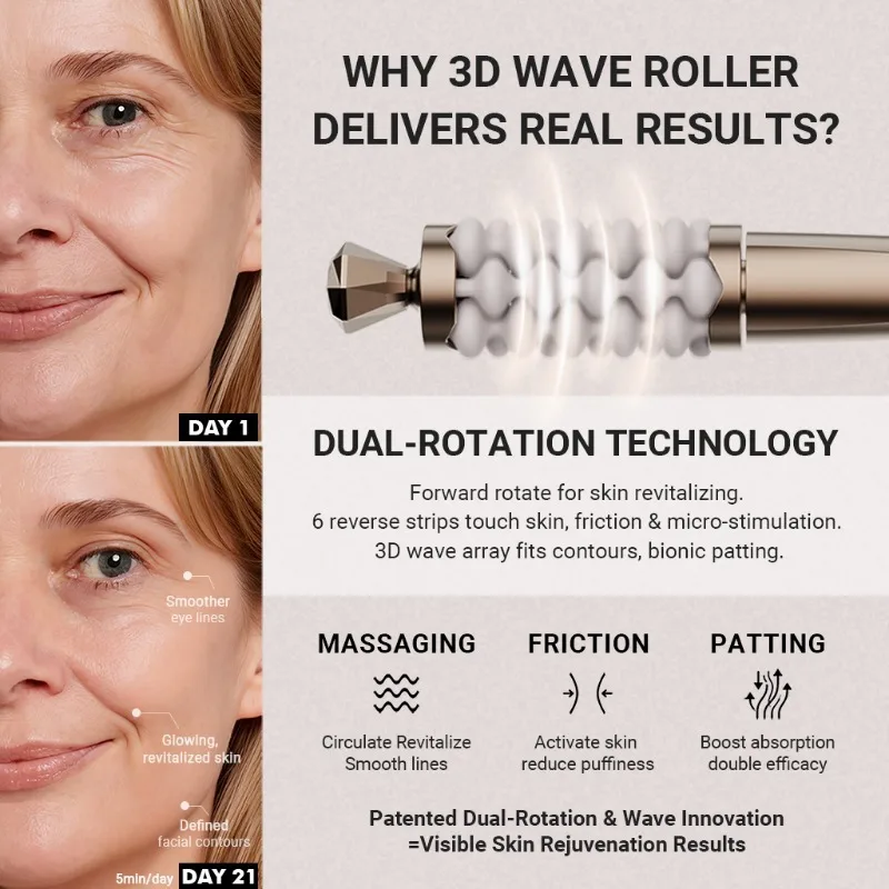 Facial & Neck Massager Wand - Lifting & Tightening Stick for Home Skincare & Relaxation