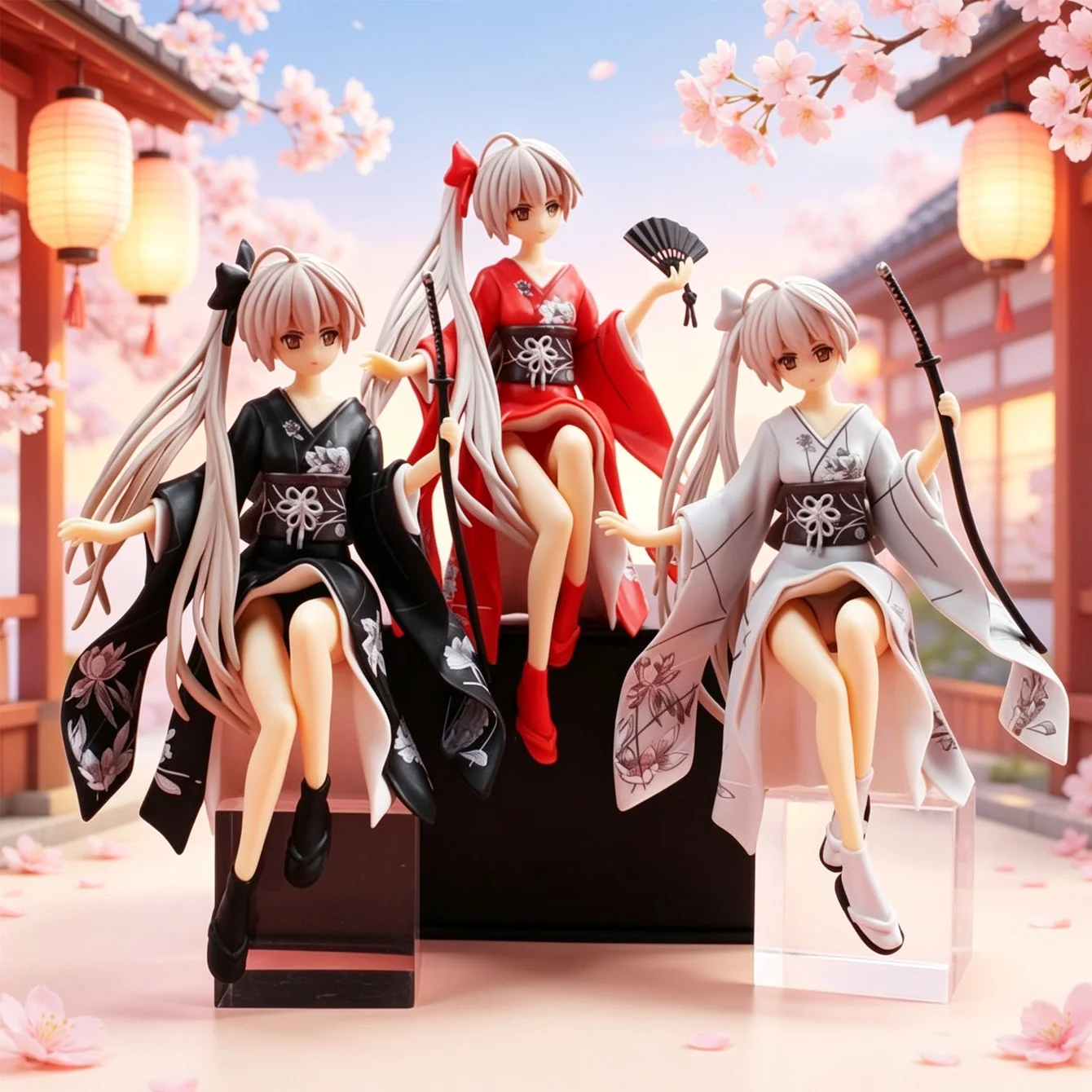 Japan Anime Kasugano Sora Yosuga no Sora Figure PVC Action Figure Cute Girl Collection Model Doll Toys Cake car Ornaments ﻿