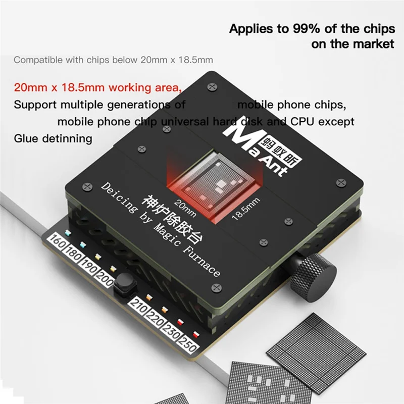 ABKI-MA ANT SL-1 محطة إزالة الصمغ السحرية مناسبة للهاتف المحمول IC وحدة المعالجة المركزية إصلاح التدفئة إزالة الصمغ صيانة شاملة T