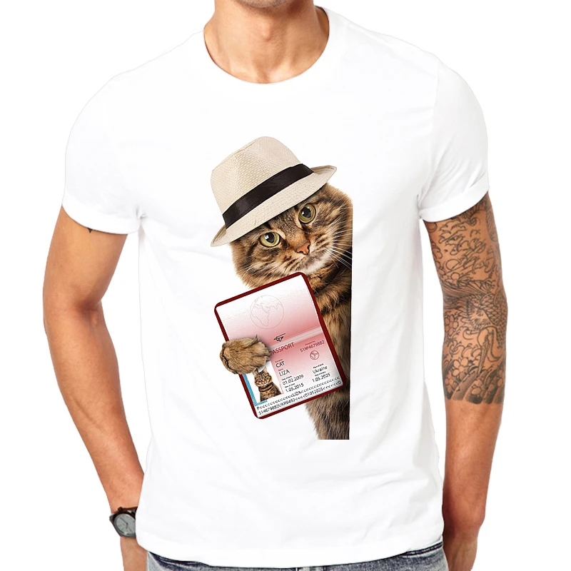 2022 أحدث تصميم مضحك طباعة سيئة القط تيشيرت صيفي كول الرجال الربيع الصيف قميص العلامة التجارية قميص الموضة بلايز باردة #3