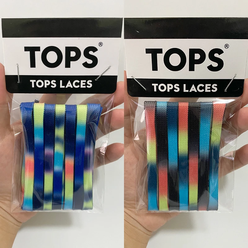 

Suitable for New Black and White Sports Board Shoes Gradient Color Shoelace Color Gradient Tie-Dyed Shoelaces