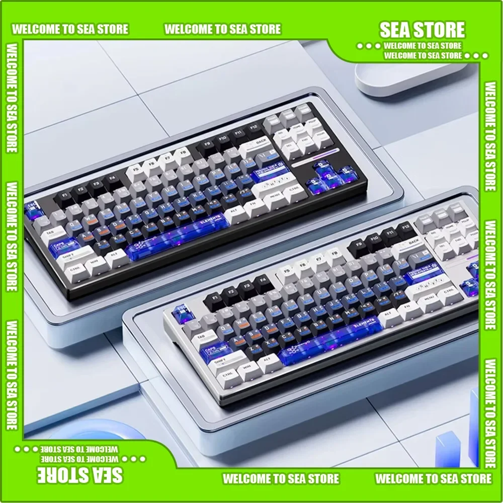 ATK Z87 Pro Keyboard Tri-Mode Mechanical Keyboard 87 Key E-Sports Game Keyboard Semi Aluminum Alloy Customized Mechanical