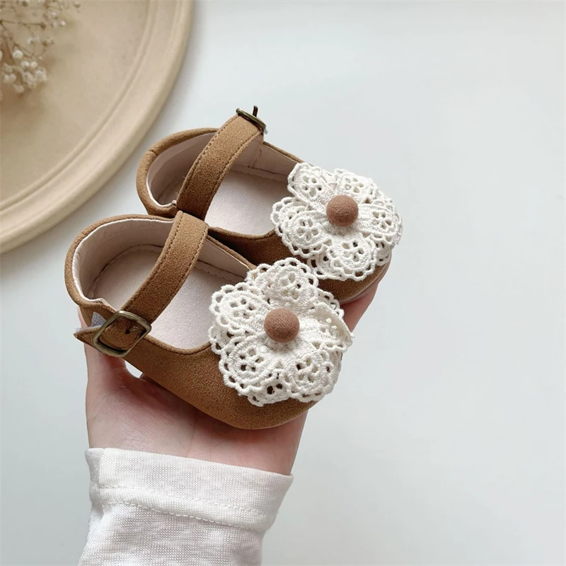 Spring Autumn Baby Girls Shoes Toddler Kids Floral Princess Shoes Kids Comfortable Soft Sole Newborn Infant Walking Shoes
