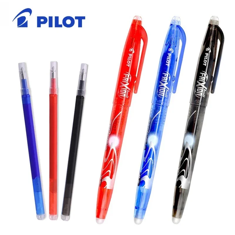 Pilot Pen 0.5mm Blue Black Red Ink Erasable Gel Pen with Replaceable Refill Rod Japanese Stationery Office School Writing Supply