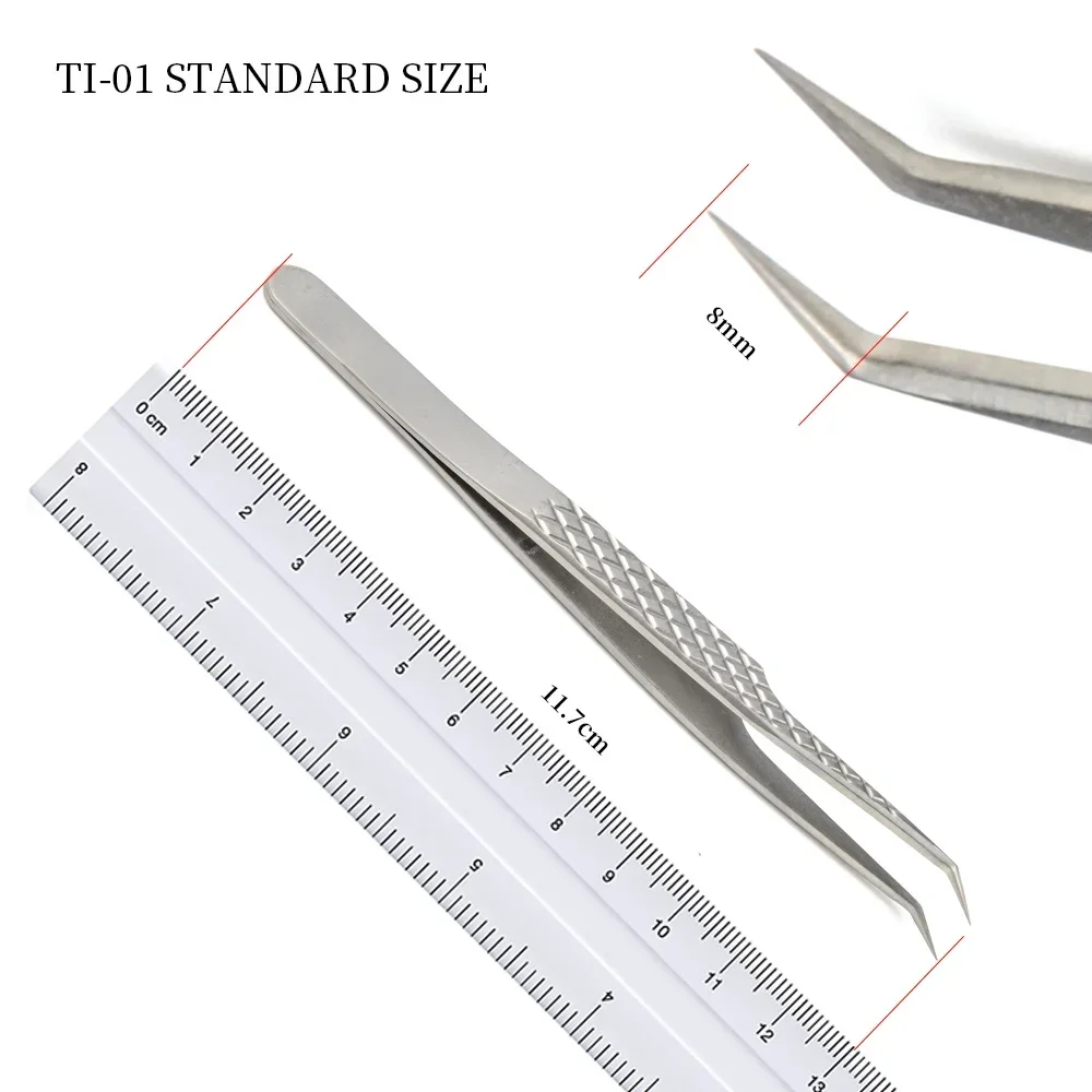 NAGARAKU Eyelash Extension Tweezers Makeup Titanium Alloy High Quality Elasticity Labor-saving Professional Lash Tweezers