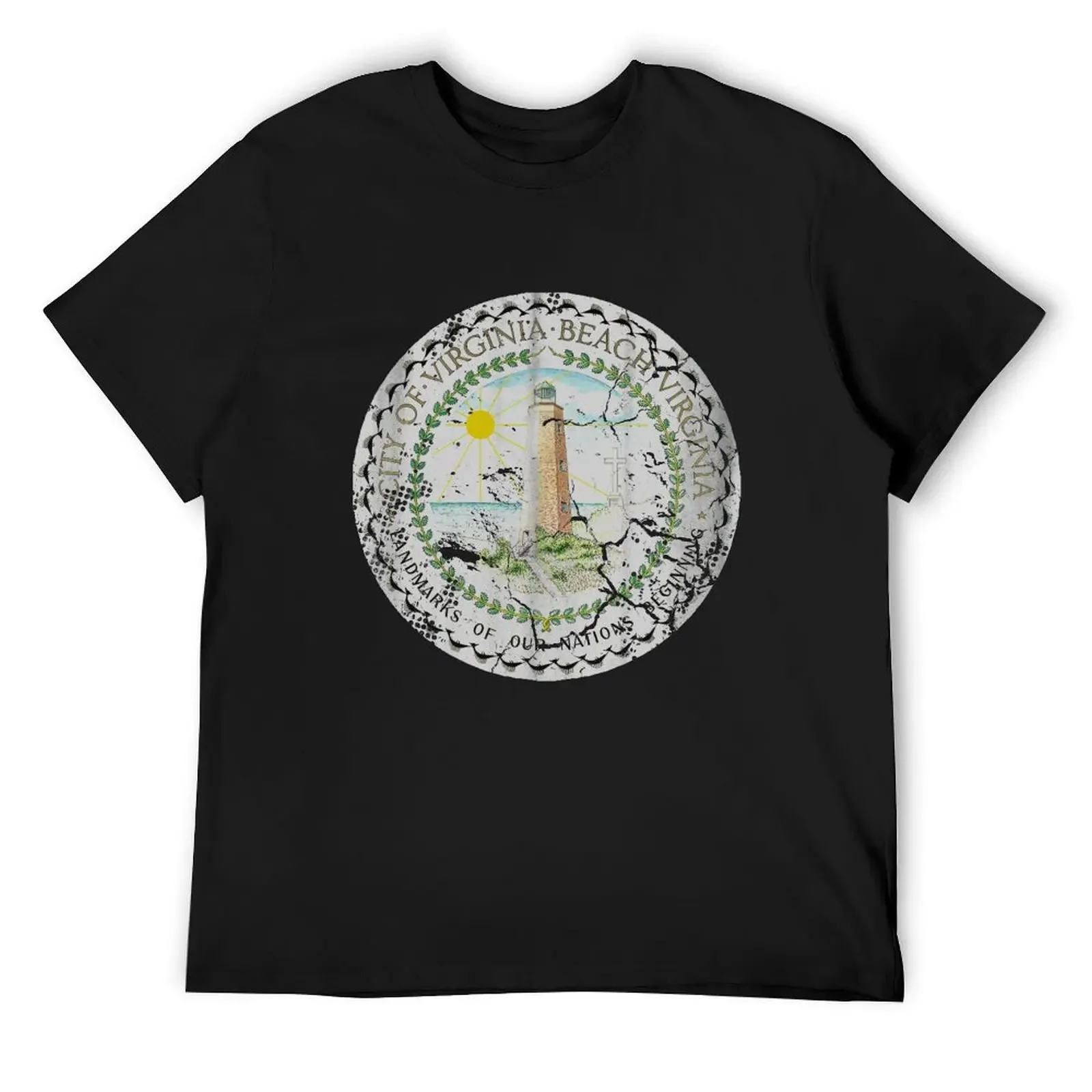 

Vintage Grunge Flag of Virginia Beach T-Shirt plus size tops tees custom shirt mens funny t shirts