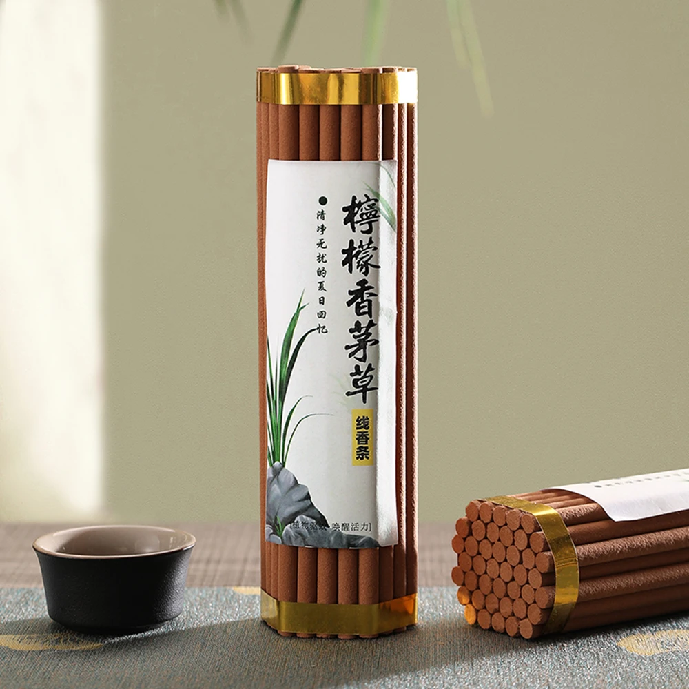 Natural Lemon Grass incense stick, Repelling mosquitoes Refreshing incense, Cymbopogon citratus incense, Home indoor fragrance