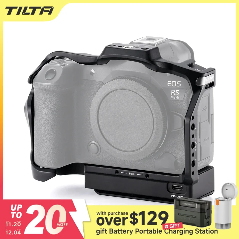 TILTA Full Camera Cage with Cooling System for Canon R5 Mark II - Black