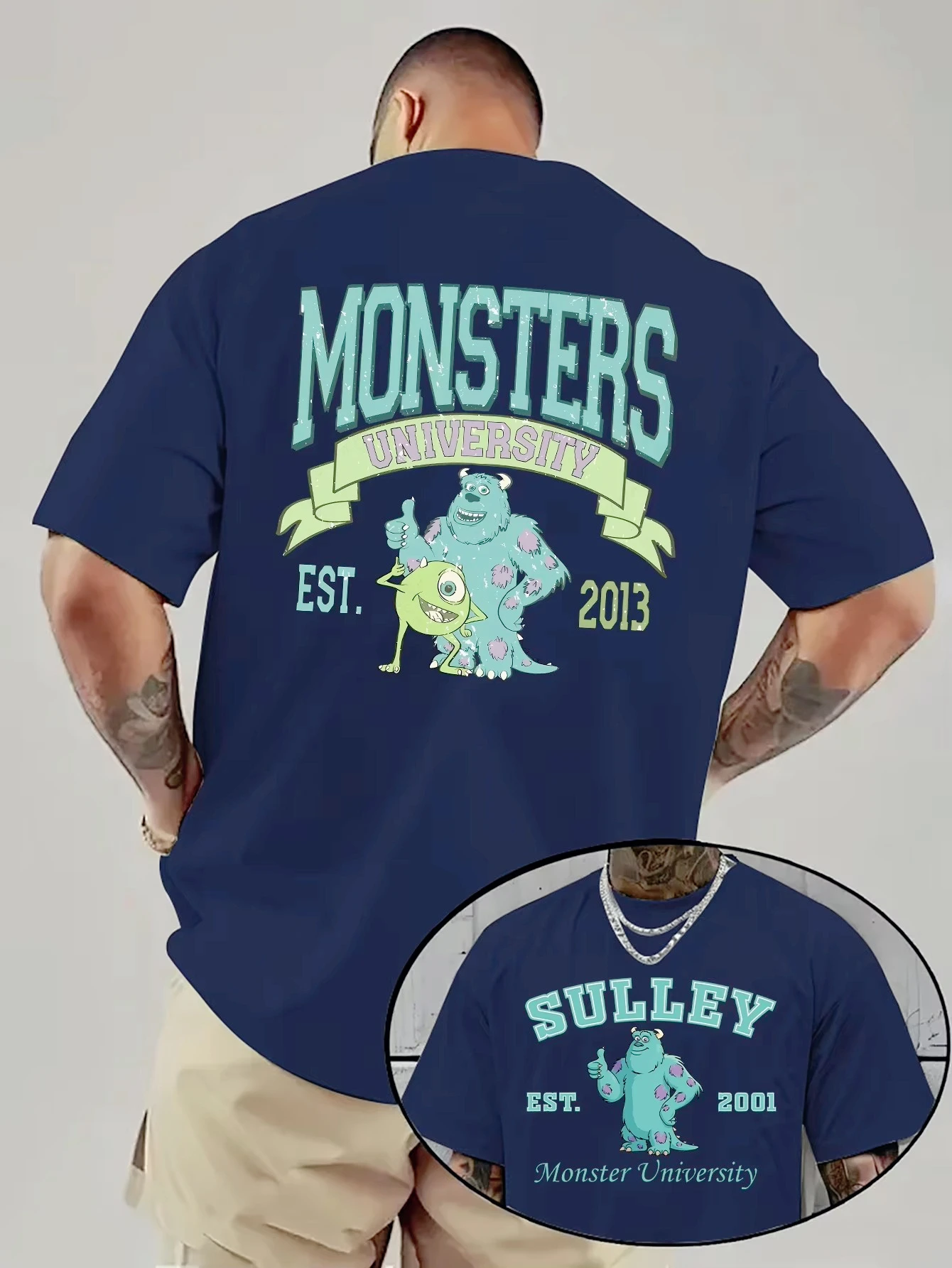 

Футболка с рисунком Disney Monster Power Company, мужская модная тенденция, комфортный топ, мужские и женские всесезонные хлопковые футболки с короткими рукавами