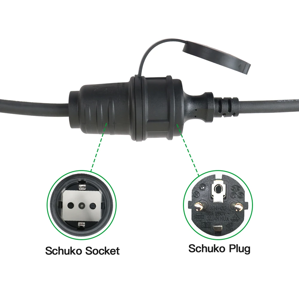 Isigma EV stazione di ricarica scarico laterale tipo 2 spina a Schuko 16A cavo di ricarica con presa Schuko ue supporti per auto V2L