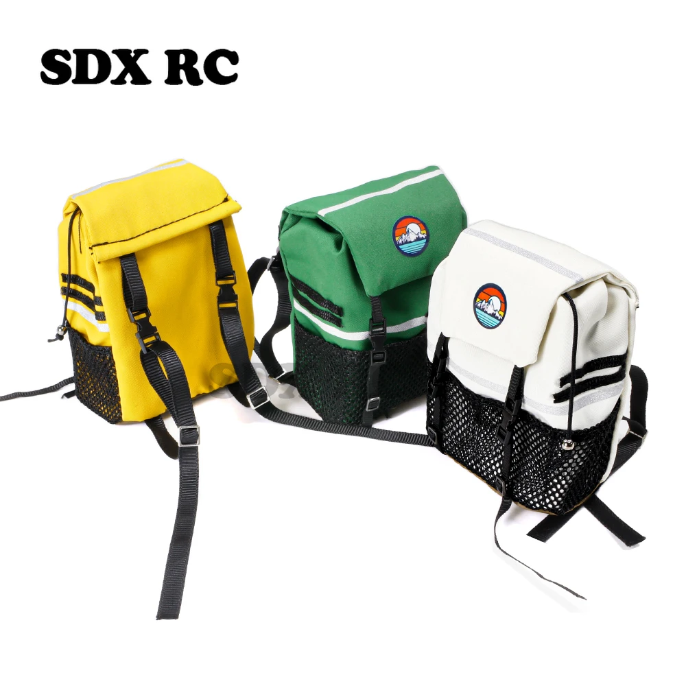 

Simulation Backpack Shovel Storage Bag Luggage Bag Handbag Decoration for 1/8 1/10 RC Crawler Car Axial SCX10 Traxxas TRX4 D90