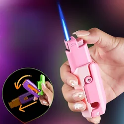 2024 Gravity Retractable Carrot Rechargeable Lighter Windproof Tungsten Luminous Cigarette Lighter Outdoor Toy Men's Gift