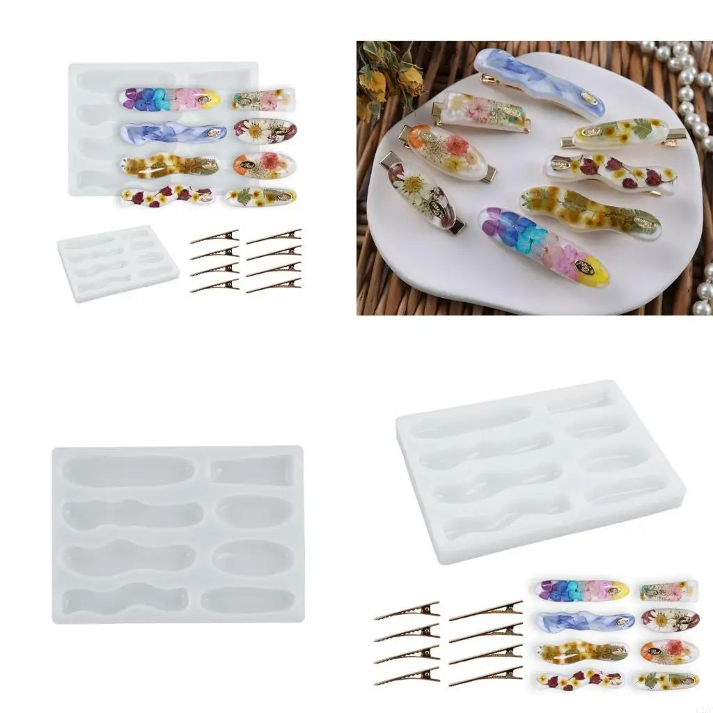   Irregular Hair Clip Silicone Molds DIY Jewelry Bookmarks Epoxy Resin Molds